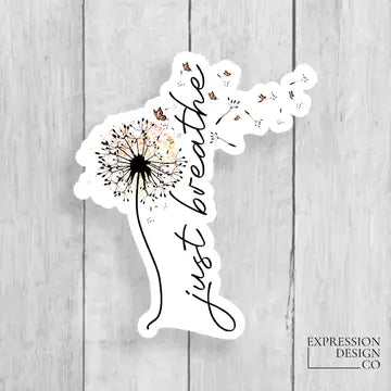 Just Breathe Vinyl Sticker image 0