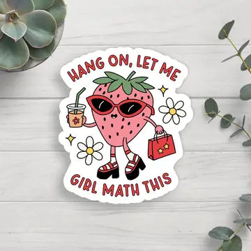 Girl Math Vinyl Stickers image 0