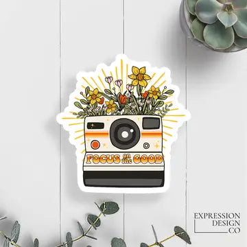 Focus On the Good Vinyl Sticker image 0