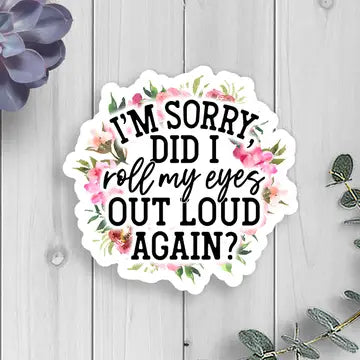 Roll My Eyes Vinyl Sticker image 0